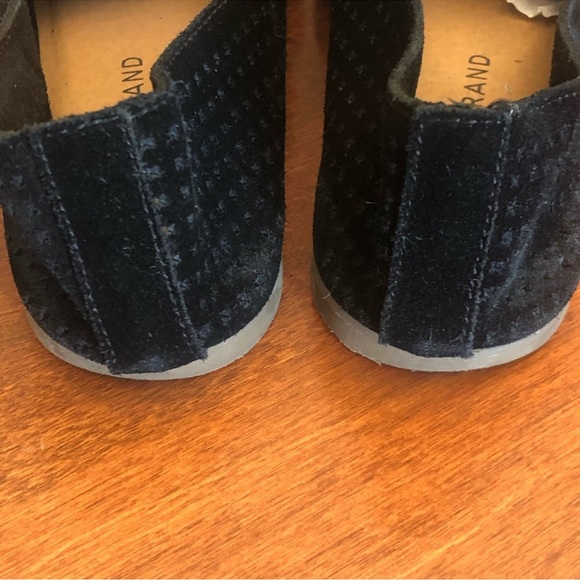 LUCKY BRAND | Perforated Black Suede Loafer Flat Slip On | Size 7 - 7.5 - Picture 10 of 14